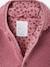 Sherpa hooded coat for babies with 'leopard' print lining beige+old rose - vertbaudet enfant 