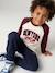 T-shirt manches longues raglan garçon bordeaux - vertbaudet enfant 