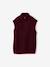 Sleeveless Trucker Jumper for Girls, JONEN bordeaux red+marl grey - vertbaudet enfant 