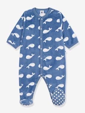 Baby whale print sleepsuit by PETIT BATEAU - vertbaudet enfant -Baby whale print sleepsuit by PETIT BATEAU