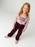 Long-sleeved T-shirt for girls green+ink blue+pale pink - vertbaudet enfant 