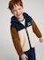 Zip-up hooded cardigan for boys fir green+medium blue - vertbaudet enfant 