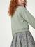 Dual Fabric Dress for Girls anthracite+ecru+mauve+sage green - vertbaudet enfant 