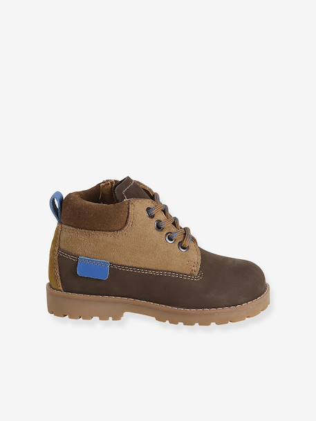 Boots premiers pas bébé cuir brun - vertbaudet enfant 