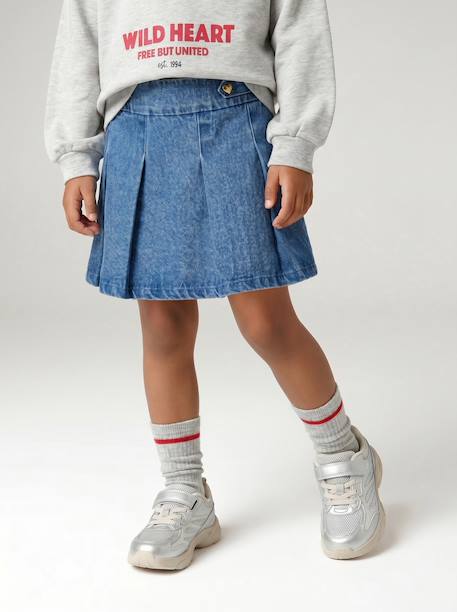 Skort for girls brut denim - vertbaudet enfant 