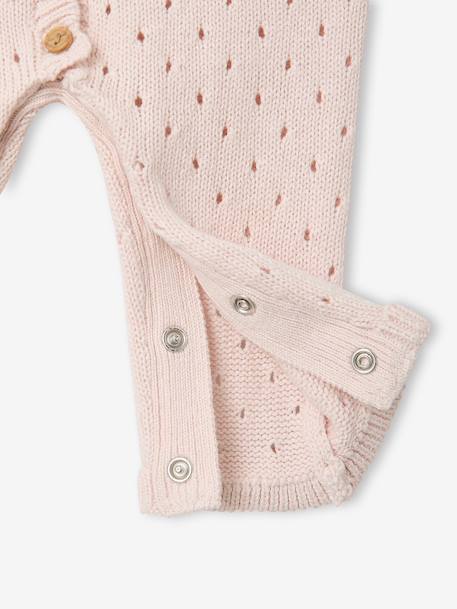 Ensemble combinaison et bonnet naissance fille rose pâle - vertbaudet enfant 