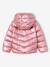 Lightweight hooded puffer jacket with a shimmer effect for girls pale pink+rose - vertbaudet enfant 