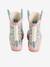 Printed Rubber Wellies for Children, Designed for Autonomy ecru+printed blue+set pink - vertbaudet enfant 