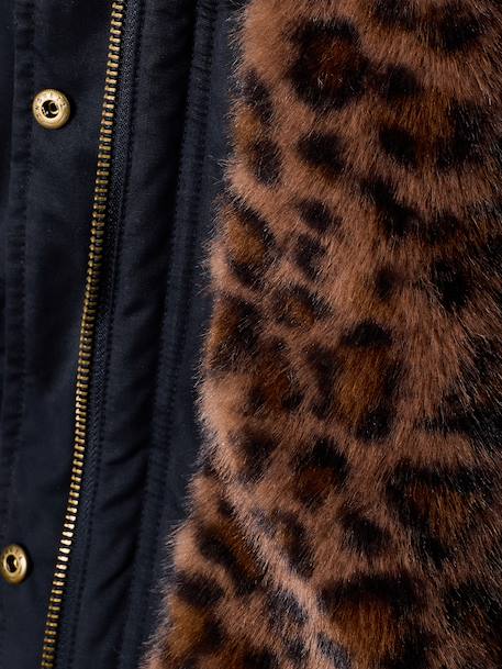 Parka fille doublée noir - vertbaudet enfant 