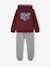 Ensemble sport garçon à capuche bordeaux+ocre+vert sauge - vertbaudet enfant 