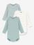 Lot 3 bodies manches longues vert clair - vertbaudet enfant 
