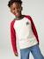 Long-sleeved T-shirt for boys bordeaux red+ochre+sage green - vertbaudet enfant 
