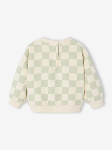 Long-sleeved sweatshirt for baby sage green - vertbaudet enfant 