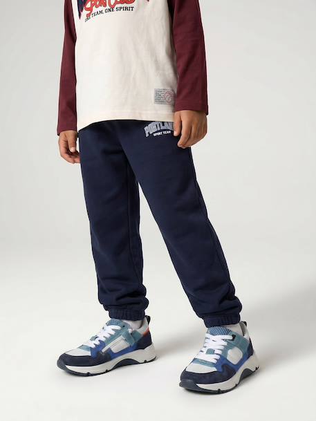 Jogging bottoms for boys beige+fir green+navy blue - vertbaudet enfant 