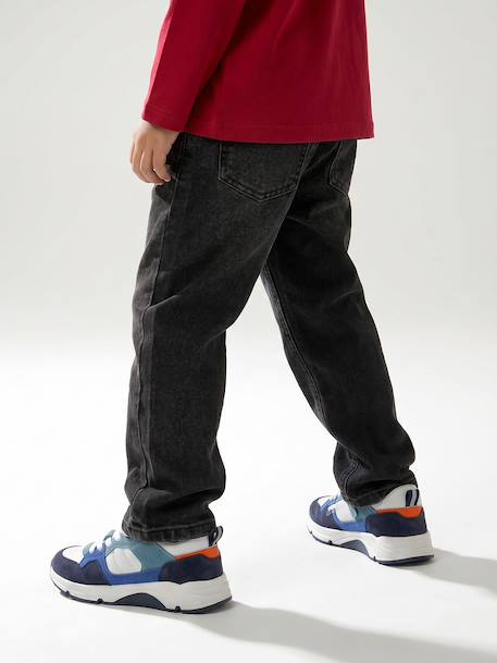 Loose-fit jeans for boys black+double stone - vertbaudet enfant 