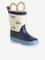 Striped Wellies for Babies light blue+navy blue+printed green+striped navy blue - vertbaudet enfant 