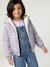 Coupe-vent fille à capuche réversible léopard/sherpa beige+vanille - vertbaudet enfant 
