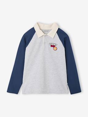 -Long-sleeved polo shirt for boys