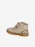 High-Top Leather Trainers for Babies golden yellow+printed beige - vertbaudet enfant 