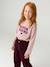 Long-sleeved T-shirt for girls green+ink blue+pale pink - vertbaudet enfant 