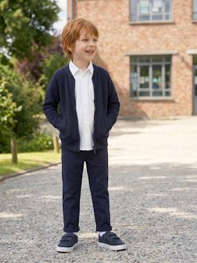 -Pantalon garçon esprit chino facile à enfiler 