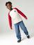 Long-sleeved T-shirt for boys bordeaux red+ochre+sage green - vertbaudet enfant 