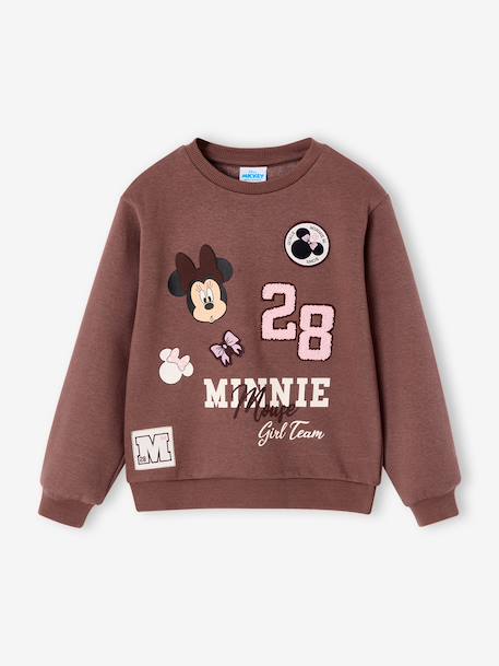 Minnie sweatshirt for girls chocolate - vertbaudet enfant 
