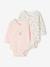 Lot de 2 bodies naissance manches longues cappuccino+rose pâle+vert sauge - vertbaudet enfant 