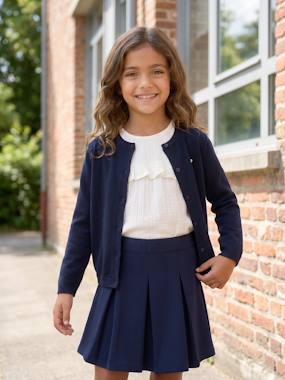 Gilet fille maille fine BASICS - vertbaudet enfant -Gilet fille maille fine BASICS