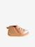 Chaussons zippés bébé en toile beige+beige imprimé+blanc imprimé+rose imprimé+rose pâle+vanille - vertbaudet enfant 