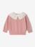Long-sleeved jumper for baby girls mauve+mocha - vertbaudet enfant 