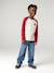 Long-sleeved T-shirt for boys bordeaux red+ochre+sage green - vertbaudet enfant 