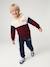 Boys' colour block hooded sweatshirt bordeaux red+red - vertbaudet enfant 