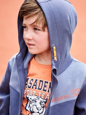 Boys-Cardigans, Jumpers & Sweatshirts-Sports Jacket with Zip, Techno Fabric, for Boys