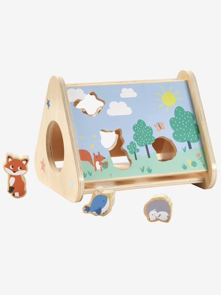 Boîte à formes des animaux en bois FSC® multicolore - vertbaudet enfant 