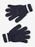 Hat, snood and gloves set for boys marl grey+night blue - vertbaudet enfant 