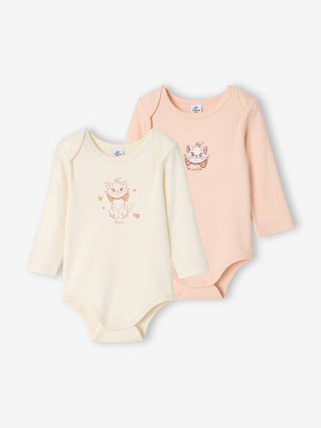 Lot de 2 bodies bébé fille Marie les Aristochats Disney rose pâle - vertbaudet enfant 