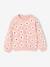 Round-neck sweatshirt for girls ecru+ivory+pale pink+taupe - vertbaudet enfant 
