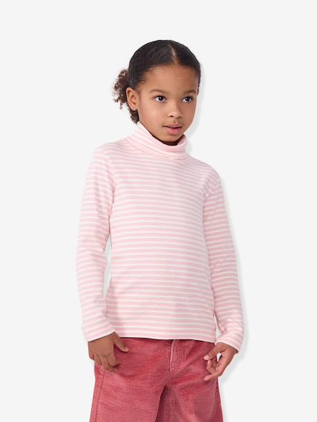 Sous-pull enfant rayé rose - vertbaudet enfant 