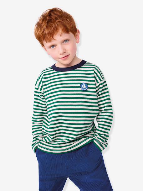 The T-shirt long-sleeved by PETIT BATEAU navy blue - vertbaudet enfant 