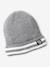 Hat, snood and gloves set for boys marl grey+night blue - vertbaudet enfant 