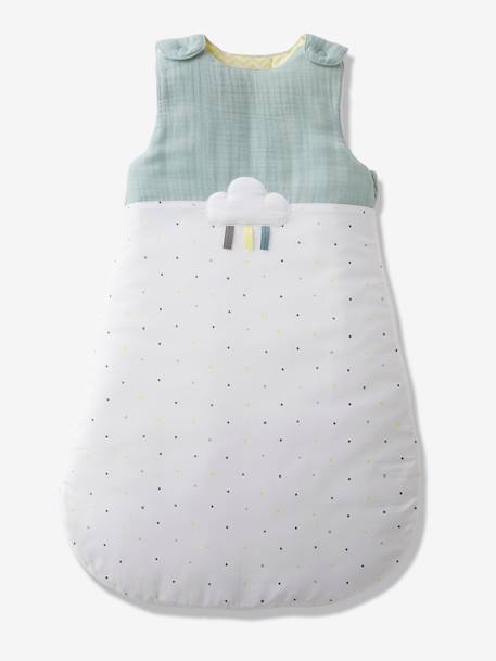 Sleeveless Baby Sleep Bag, MENTHE A L'EAU White - vertbaudet enfant 