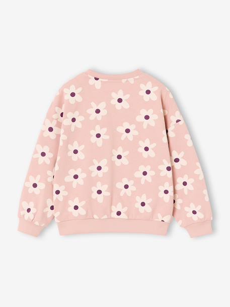 Round-neck sweatshirt for girls ecru+ivory+pale pink+taupe - vertbaudet enfant 