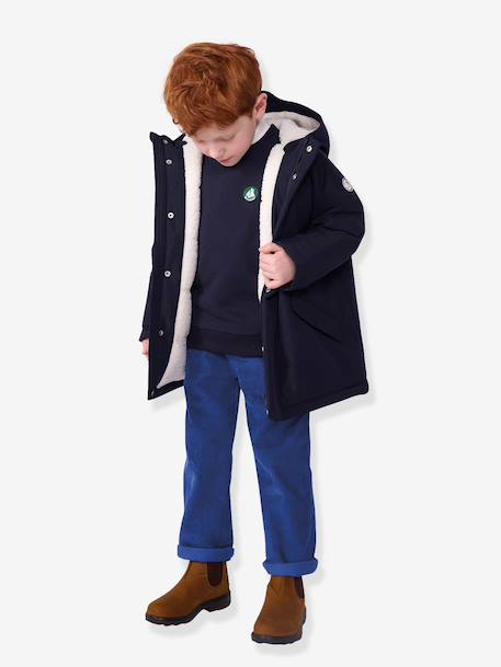 PETIT BATEAU Mid-length parka for kids navy blue - vertbaudet enfant 