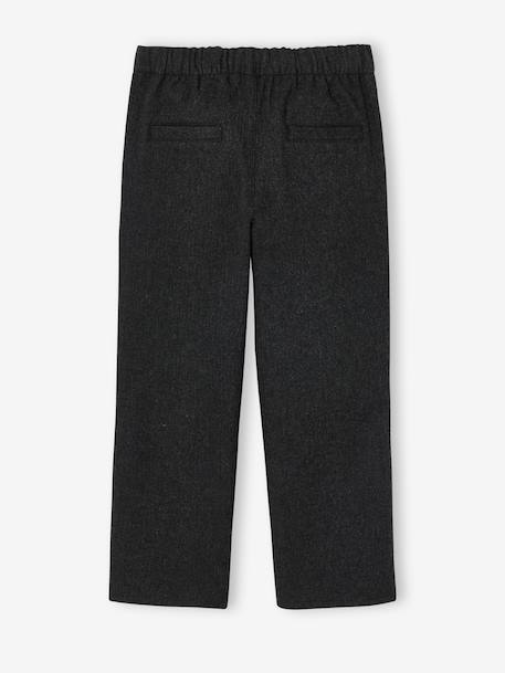 Straight-leg trousers for boys anthracite - vertbaudet enfant 