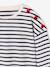 Striped long-sleeved T-shirt for girls navy blue+sweet pink - vertbaudet enfant 