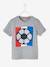 Football T-Shirt with Ball in Relief, for Boys Grey - vertbaudet enfant 