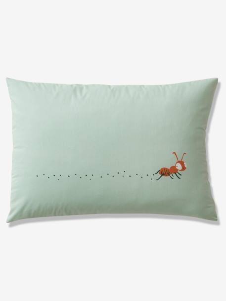 Parure housse de couette enfant et taie d'oreiller CLASSE VERTE VERT - vertbaudet enfant 