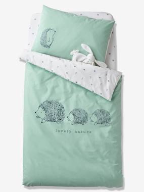Fitted Sheet for Babies, Organic Collection, LOVELY NATURE Theme -  white/print, Bedding & Decor