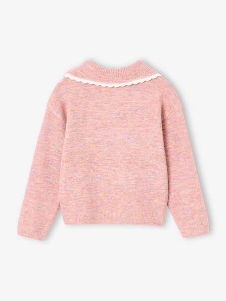 Romantic collar jumper for girls blush - vertbaudet enfant 